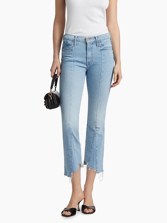 MOTHER Denim - Mother Denim Insider Crop Pointy Fray Jeans size 28 in Lets Get it Together Wash